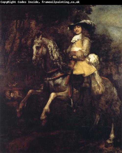 REMBRANDT Harmenszoon van Rijn Portrait of Frederik Rihel on Horseback